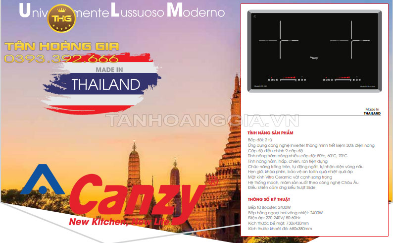 Bếp từ Canzy Made in ThaiLand