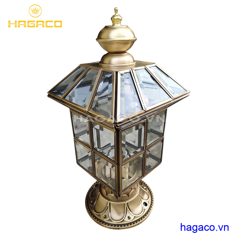 Đèn trụ cổng bằng đồng HGA-TCD07