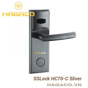 Khóa thẻ từ khách sạn SSLock HC70-C màu bạc