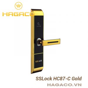 Khóa thẻ từ khách sạn SSLock HC87-C màu vàng