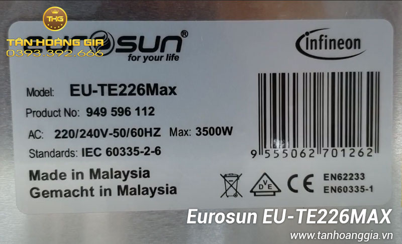 Nhãn dán bếp điện từ Eurosun EU-TE226MAX