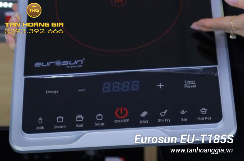 Bảng điều khiển của bếp từ đơn Eurosun EU-T185S