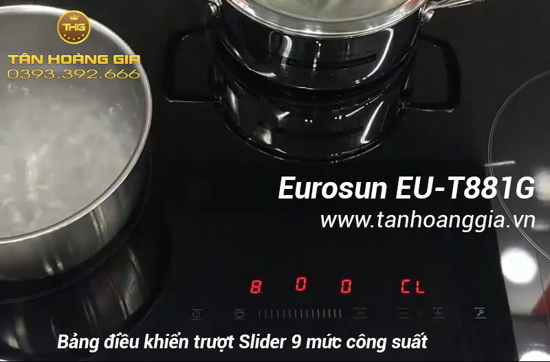 Bảng điều khiển trượt silder bếp từ Eurosun EU-T881G