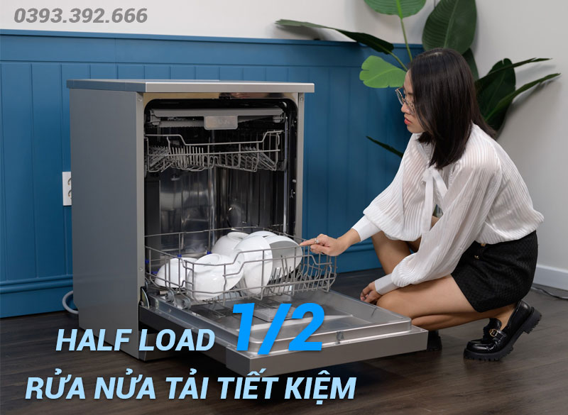 Chế độ rửa nửa tải của máy rửa bát